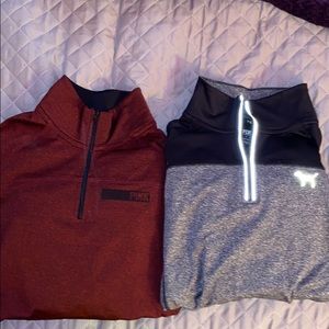 2 PINK Quarter Zips